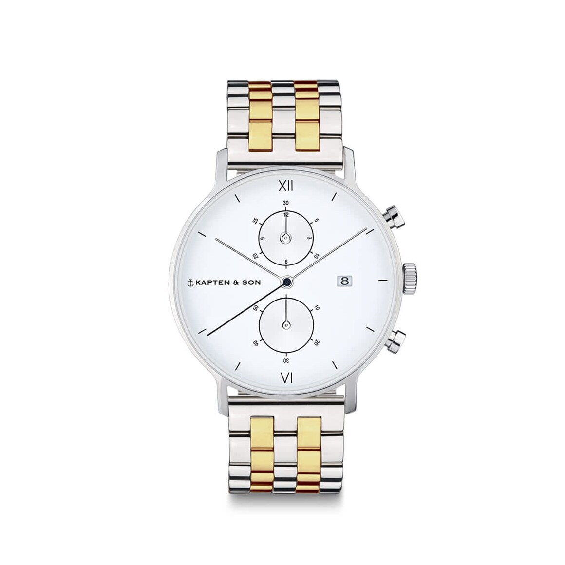 Kpten & Son Chrono Small Silver Bicolor Steel